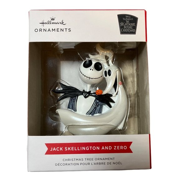 Hallmark The Nightmare Before Christmas Jack Skellington Zero Christmas Ornament - Picture 1 of 10
